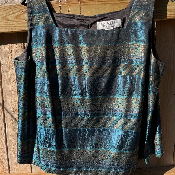 J.R. Nites Green/Gold after five top - Picture 2 of 5